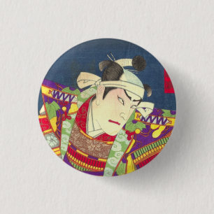 Chikanobu Samurai 1:5 3 Cm Round Badge
