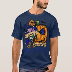 Child Abuse Awareness retro halloween scary pumpki T-Shirt