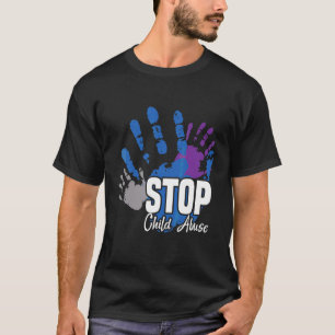 Child Abuse Awareness Women Kids Toddler Stop Chil T-Shirt
