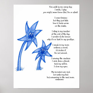 Child Abuse Awarness Poem Art Poster