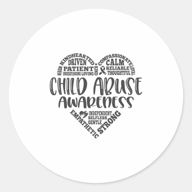 Child Abuse, Child Abuse awareness Classic Round Sticker (Front)