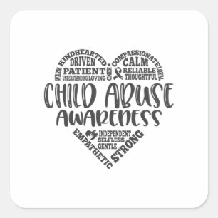 Child Abuse, Child Abuse awareness Square Sticker