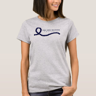 Child Abuse Prevention Awareness Dark Blue Ribbon T-Shirt