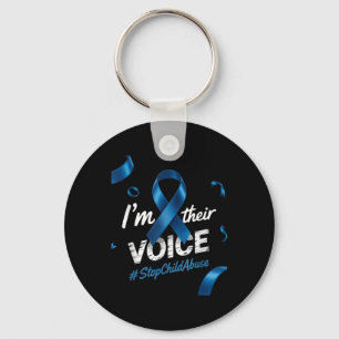 Child Abuse Prevention Awareness Im Their Voice Pi Key Ring