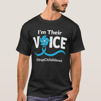 Child Abuse Prevention Awareness Pinwheel Blue  T-Shirt
