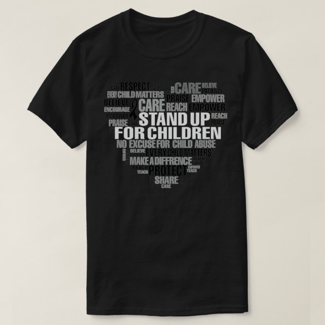 Child Abuse Prevention Stop Child Abuse Break the  T-Shirt (Design Front)