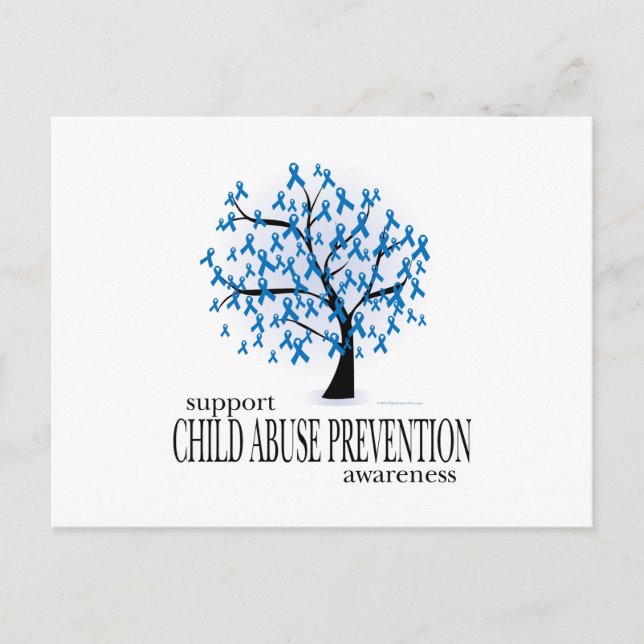 Child Abuse Prevention Tree Postcard (Front)
