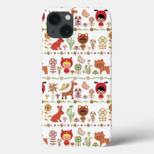 Child and Animals Pattern iPhone 13 Case