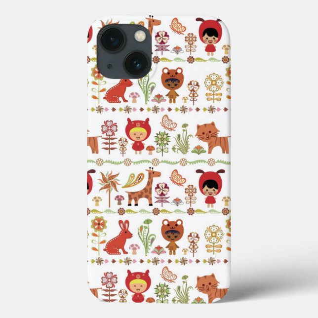 Child and Animals Pattern Case-Mate iPhone Case (Back)