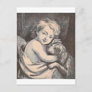 Child and Dog Postcard