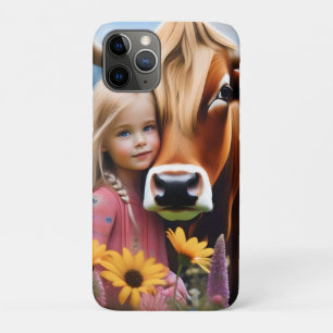 Child And Pet Highland Cow Love, Case-Mate iPhone Case