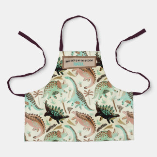 Child Apron - Dino (Blue, Green, Brown)