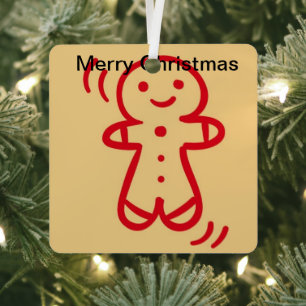 Child Art work on Christmas Metal Tree Decoration