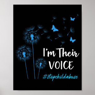 Child Awareness Im Their Voice Fly Dandelion Poster