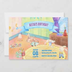 Child Baby room with toys birthday Invitation
