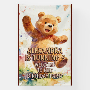 Child Birthday Animals - Cute Teddy Bear 1 Banner