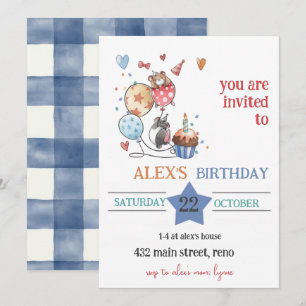 Child Birthday Invitation with Hedgehog
