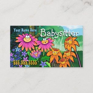 Child Care Day Care Babysitting Magic Garden Business Card