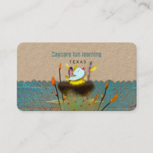 Child care learning centre nest bird business card