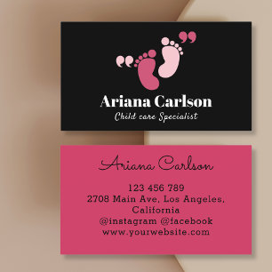 Child Care Specialist Cute Baby Nurse Business Card