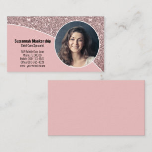 Child Care Specialist Professional Photo  Business Card