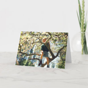 Child Climbing in Tree Card