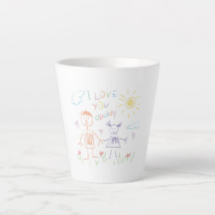 Child Drawing Dad Latte Mug