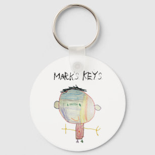 Child Drawing Keychain
