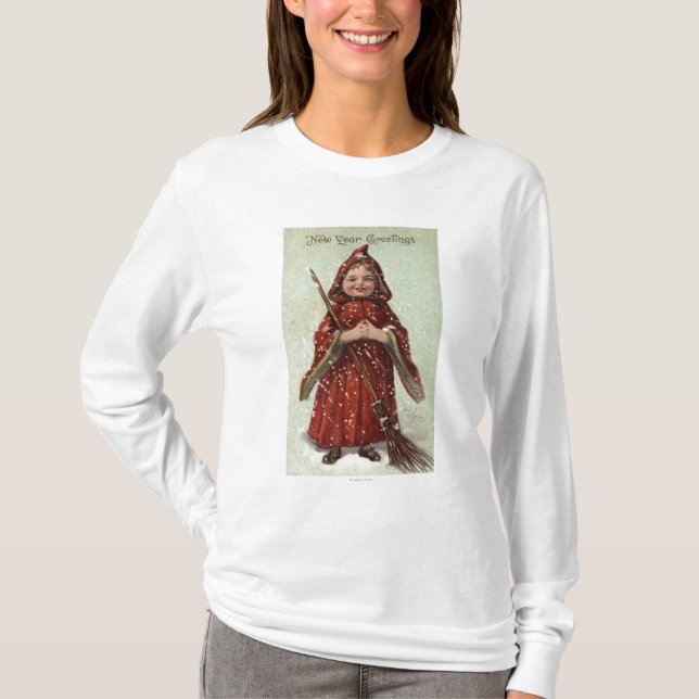 Child Dressed in Red Cloak T-Shirt (Front)