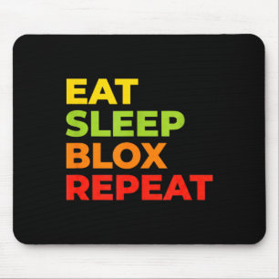Child Eat Sleep Blox Repeat - Kids Gaming Slogan F Mouse Pad