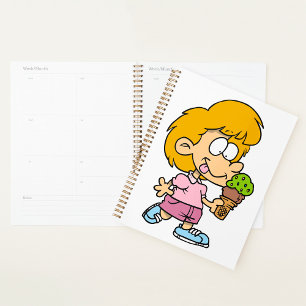Child Eating Ice Cream Spiral Planner