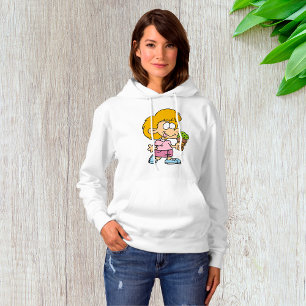 Child Eating Ice Cream Womens Hoodie