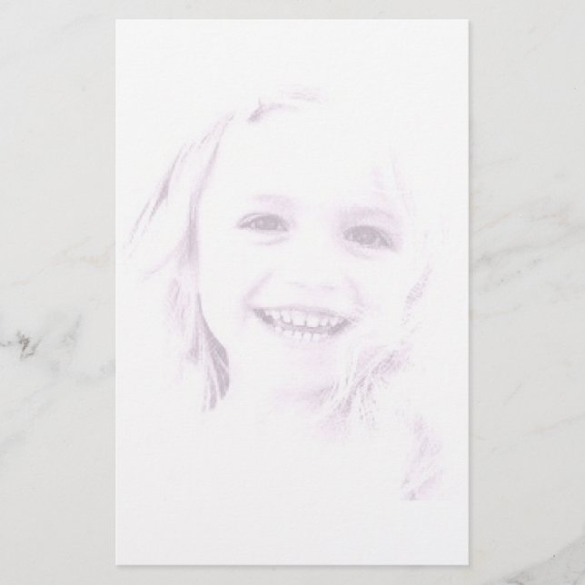 Child face girl stationery (Front)