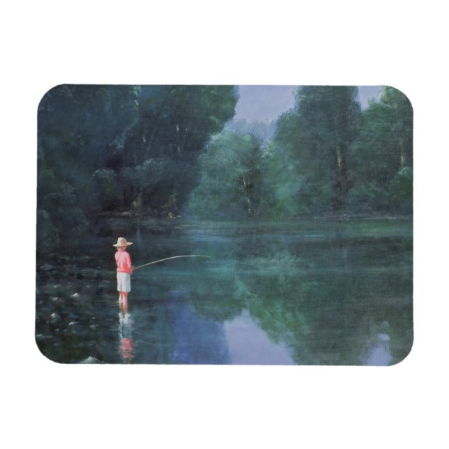 Child Fishing 1989 Magnet (Horizontal)