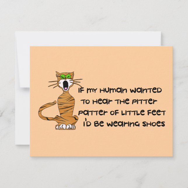 Child-Free Kitty Cat Invitation (Front)
