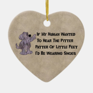 Child-Free Puppy Dog Ceramic Tree Decoration