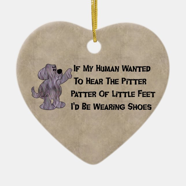 Child-Free Puppy Dog Ceramic Tree Decoration (Front)