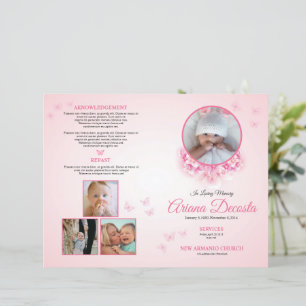 Child Funeral Program Template Editable Memorial