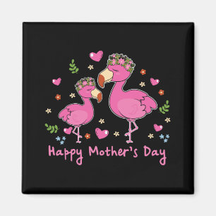 Child Happy Mothers Day Flamingo Bird Graphic Cute Magnet
