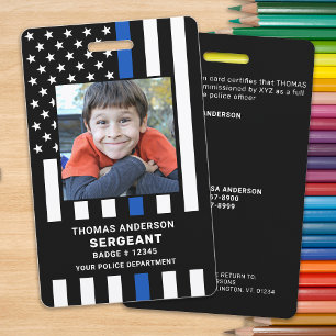 Child ID Custom Photo Police Officer Student  Badge