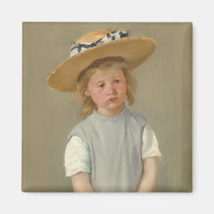 Child in a Straw Hat Mary Cassatt Magnet