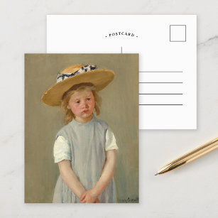 Child in a Straw Hat   Mary Cassatt Postcard