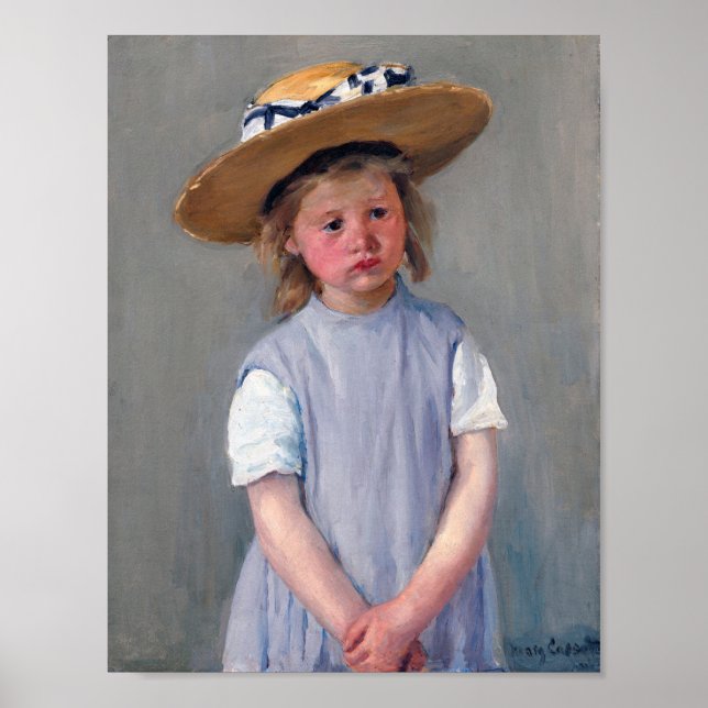 Child in a Straw Hat, Mary Cassatt Poster (Front)