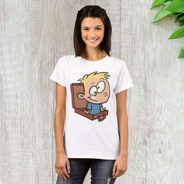 Child In A Suitecase Womens T-Shirt (Creator Uploaded)