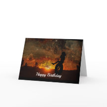 Child In Tire Swing Birthday Card