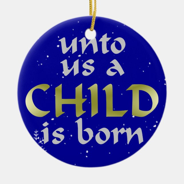 Child is Born scripture ornament (Front)