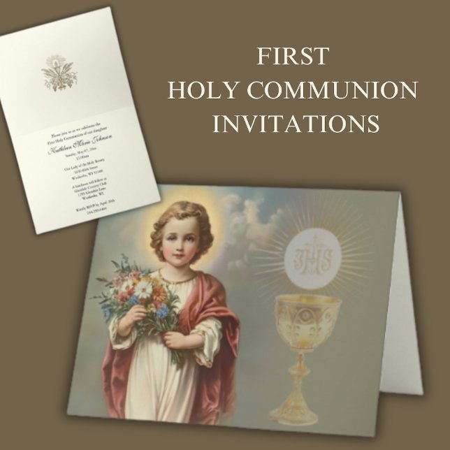Child Jesus Eucharist First Holy Communion Invitation (Creator Uploaded)