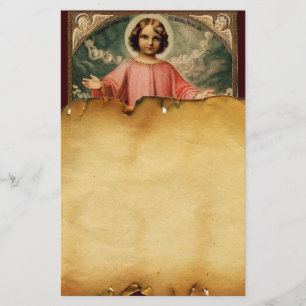 CHILD JESUS WITH ANGELS, Parchment Stationery