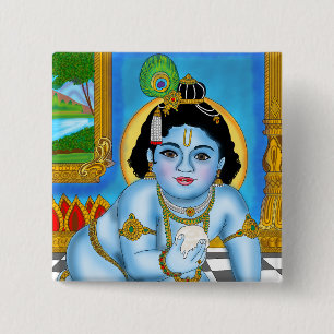 Child Krishna Button
