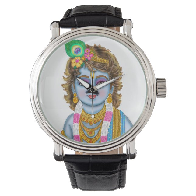 Child Krishna Clock Watch (Front)